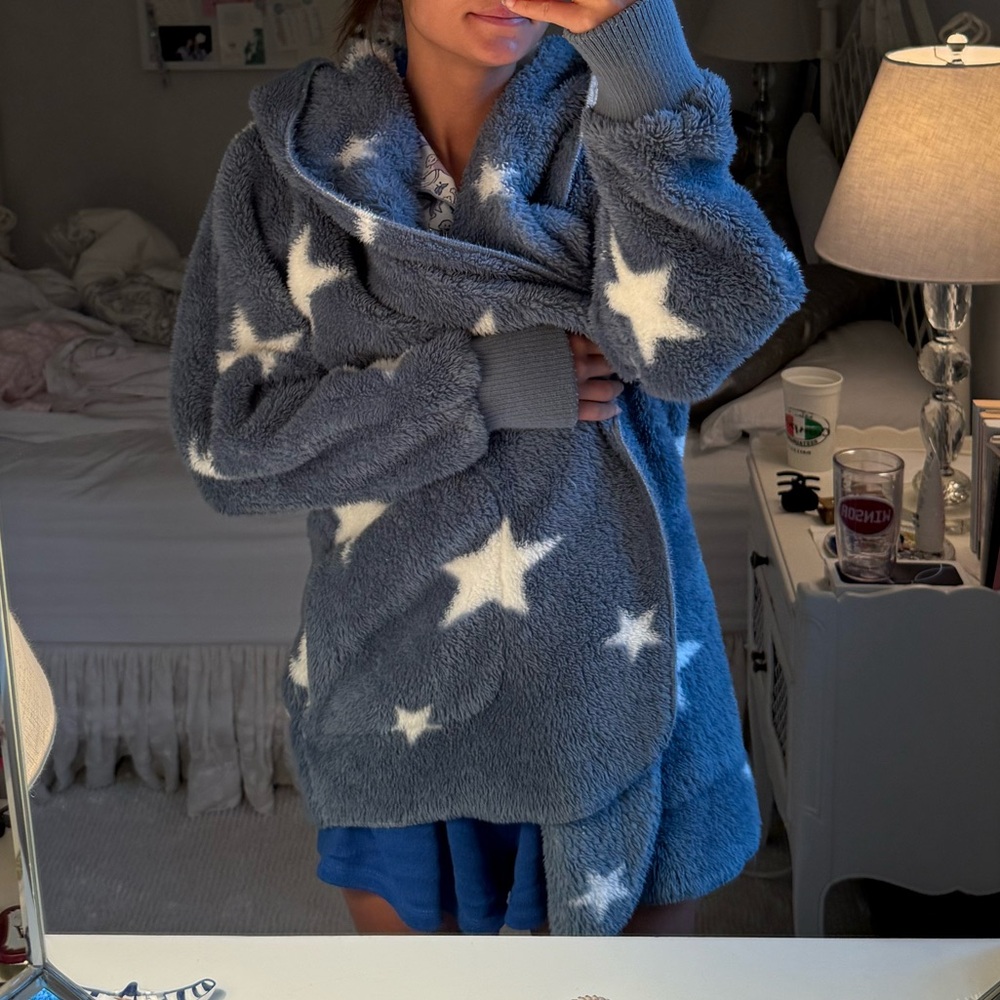 Anthropologie Blue Star Teddy Jacket